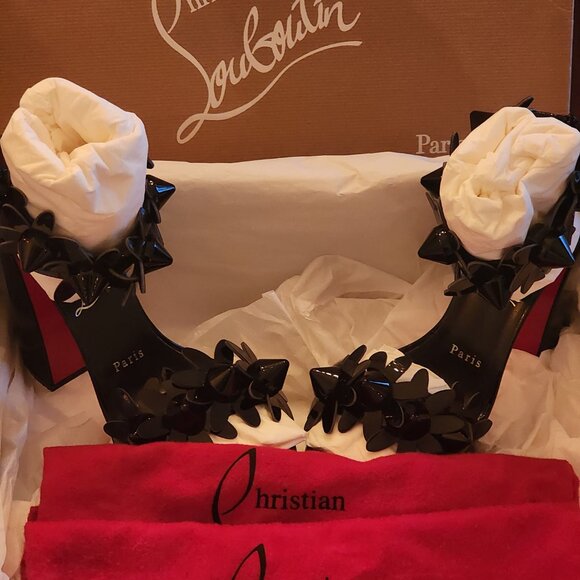 Christian Louboutin Black and Pink Heels main image 1